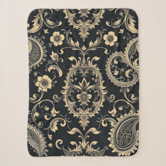 Elegante vintage paisley damask patroon sherpa deken