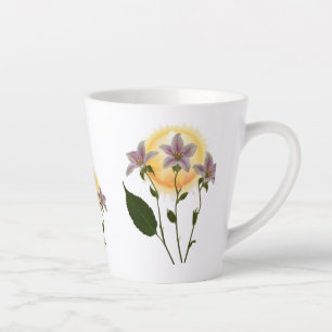 Elegante Vintage Perzikroos Vlinder Kleine Latte Mok