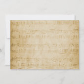 Elegante Vintage Retro Oude Script Muzikale Trouwd Kaart (Achterkant)