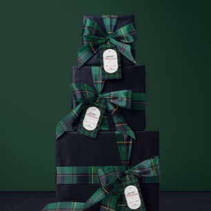 Elegante vintage Schotse ruit Kerstmis Lint