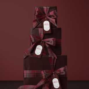 Elegante vintage Schotse ruit Kerstmis Lint