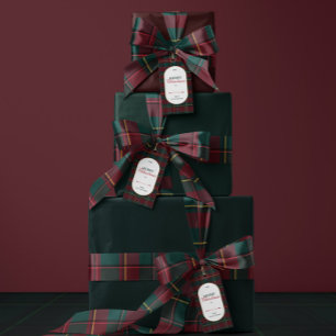 Elegante vintage Schotse ruit Kerstmis Lint