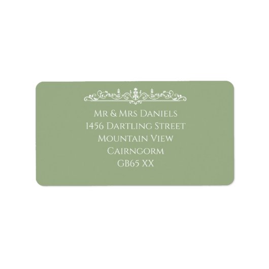 Elegante vintage script retouradres sticker (Voorkant)