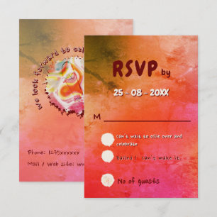 Elegante Vintage Skateboard Bruiloft terracotta RSVP Kaartje