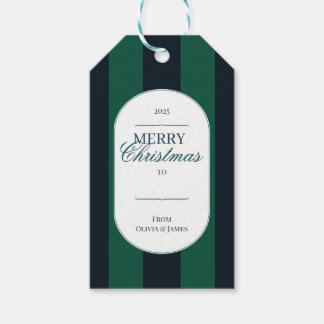 Elegante vintage tartan plaid kerstcadeaukaartje cadeaulabel