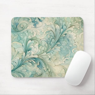 Elegante Vintage Teal Crème Spiraal Muismat