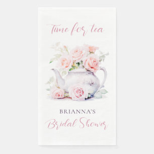 Elegante Vintage Theepot Theepartij Bruidsfeest Servet