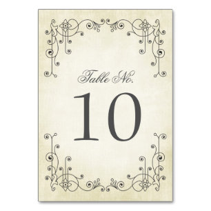 Elegante Vintage Trouwtafel Aantal Kaarten