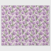 Elegante Vintage Tulp Bloem Inpakpapier (Vlak)