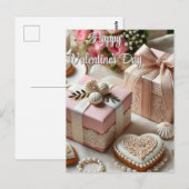 Elegante vintage Valentijnsdag briefkaart (Voorkant / Achterkant)