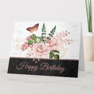 Elegante vintage vlinder ephemera kaart