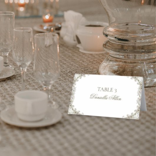 Elegante Vintage Wedding Place Card