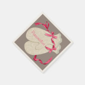 Elegante vintage winter handschoenen met lint kant servet (Hoek)