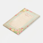 Elegante Vintagerozen Post-it® Notes (Schuin)