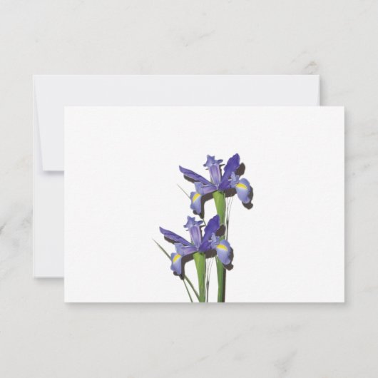 Elégante Violet Iris Mariage Cartes RSVP (Dos)