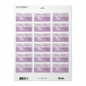 Elegante violet Pois Étiquette de adresse (Feuille entière)