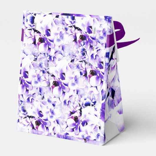 Elegante Violets Bruiloft Bedankdoosjes (Achterkant)