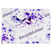 Elegante Violets Bruiloft Groot Cadeauzakje (Achterkant)