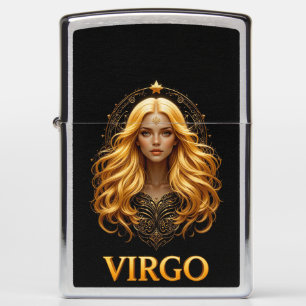 Elegante Virgo-sterrenbeeldillustratie met goud