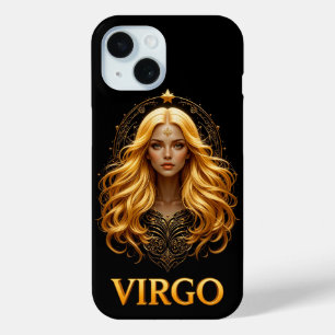 Elegante Virgo-sterrenbeeldillustratie met goud