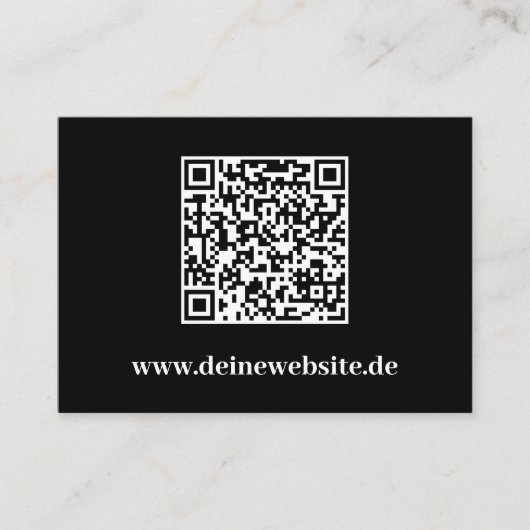 Elegante Visitenkarte mit QR Code Schwarz Vorlage Visitekaartje (Voorkant)