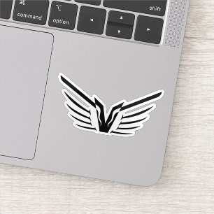 Elegante Vleugel Letter V monogram Sticker
