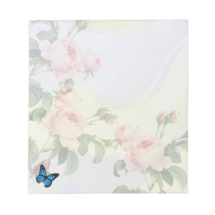 Elegante Vlinder Bloemige Esthetiek Notitieblok