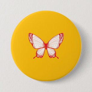Elegante vlinder Buttonnen – Delicate Winged Ronde Button 7,6 Cm