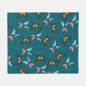 Elegante vlinder droom fleece deken (Voorkant (Horizontaal))