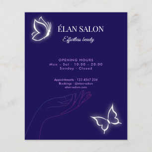 Elegante Vlinder Glow Chic Schoonheidssalon Flyer