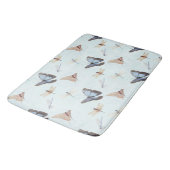 Elegante vlinder in Dragonfly Swirl Scroll artwork Badmat (Gekanteld)