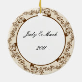 Elegante vlinder rond Ornament (Achterkant)
