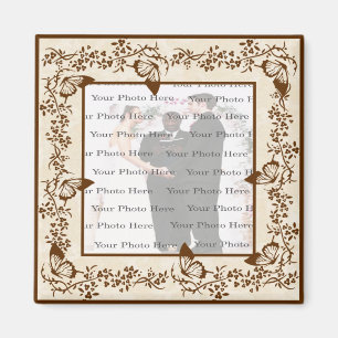 Elegante Vlinder Vierkante Magneet