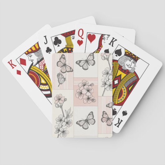 Elegante Vlinderbloesem (5) Pokerkaarten (Achterkant)