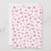 Elegante Vlinders Baby GirI Islamitische Aqiqa Kaart (Achterkant)