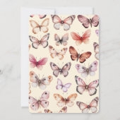 Elegante Vlinders Custom Wedding Kaart (Achterkant)