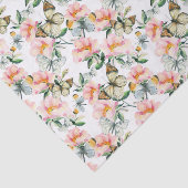 elegante vlinders en bloemen getild tissuepapier (Detail)