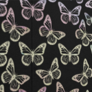 Elegante Vlinders Meisje Schattige Roze & Zwart Behang