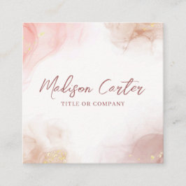 Elegante vloeibare Waterverf alcoholinkt Vierkante Visitekaartje