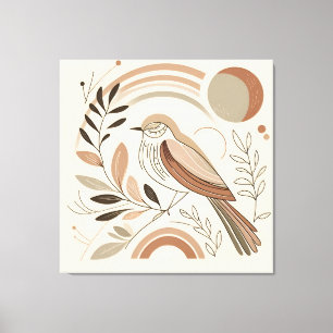 Elegante vogel canvas kunst