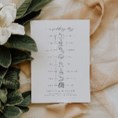 Elegante volgorde van evenementen Wedding tijdlijn Kaart