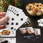 Elegante volledige foto verticale aangepaste tekst pokerkaarten (Insitu)