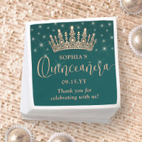 Elegante vonken roze goud Quinceañera-kroon groen