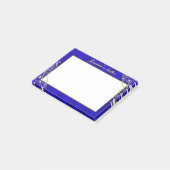 Elegante vorstelijke gouden bloeiende typografie post-it® notes (Schuin)