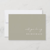 Elegante vraag om bruidsmeisje te zijn kaart (Voorkant)