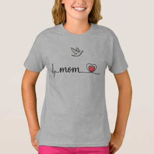 Elegante Vredesduif Moeder Hartslag - Op Maat Gema T-shirt