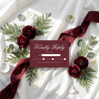 Elegante vriendelijke reactie trouwwebsite RSVP kaartje