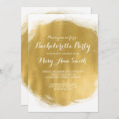 Elegante vrijgezellenfeest gouden verf look kaart (Voorkant / Achterkant)