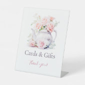 Elegante Vrijgezellenfeest Tea Party Kaarten en ge Reclamebord Met Voetstuk (Voorkant)