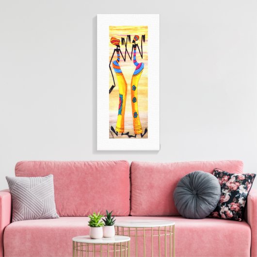 Elegante, vrolijke en vrolijke dans canvas afdruk (Insitu (Woonkamer))